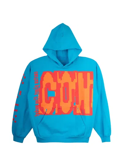 Travis Scott Xcomplexcon Willy Wonka Graphic-print Hoodie In Blue