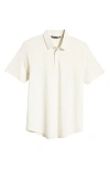 Travismathew A Class Cotton Blend Polo In Heather White