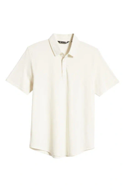 Travismathew A Class Cotton Blend Polo In Heather White