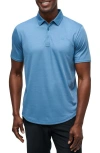 Travismathew A Class Stripe Pima Cotton Blend Polo In Coronet