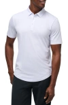 Travismathew A Class Stripe Pima Cotton Blend Polo In White