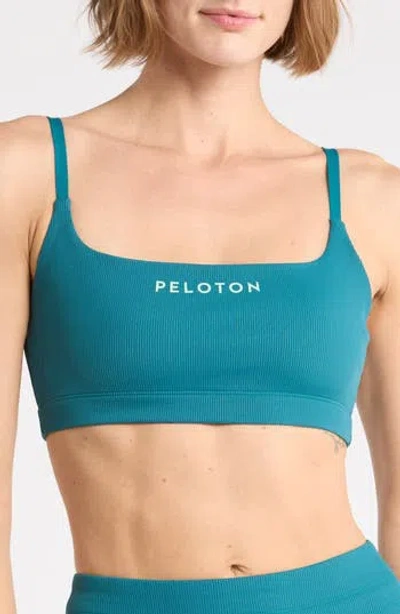 Travismathew Ablaze Ribbed Performance Bra Top In Blue