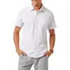 Travismathew Acropolis Short Sleeve Button-up Shirt In White