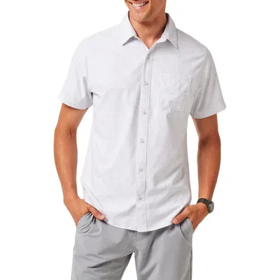 Travismathew Acropolis Short Sleeve Button-up Shirt In White