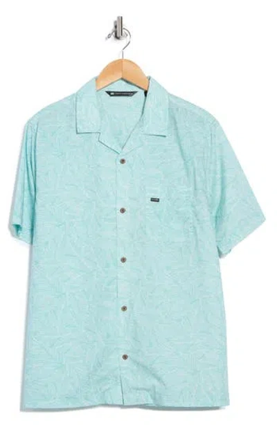 Travismathew Afternoon Sun Woven Short Sleeve Shirt In Pink