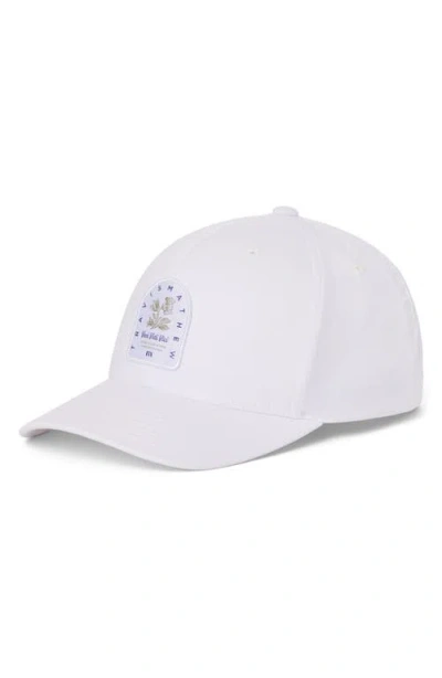 Travismathew Air Currents Snapback Baseball Cap In White