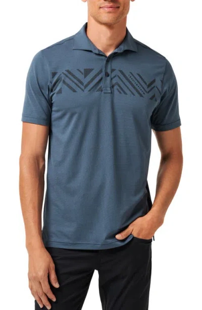 Travismathew All Day Access Polo In Mood Indigo/vintage Indigo