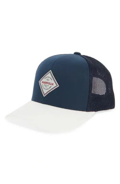 Travismathew All Up In My Grill Trucket Hat In Blue