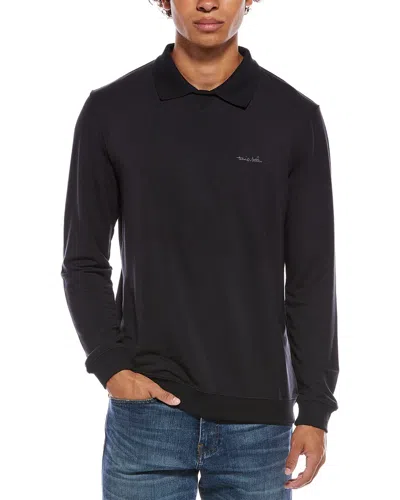 Travismathew Amenities Collar Crewneck Shirt In Black