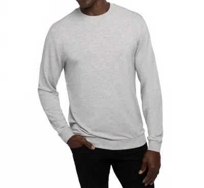 Travismathew Amenities Crew Shirt In Heather Light Grey