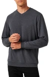 Travismathew Amenities V-neck Sweatshirt In Heather Dark Grey