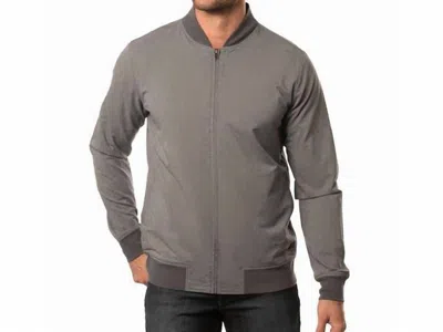 Travismathew Asheville Jacket In Heather Gray Pinstripe