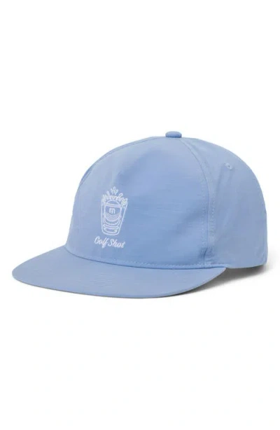 Travismathew Back Again Snapback Baseball Cap In Heather Violet Storm