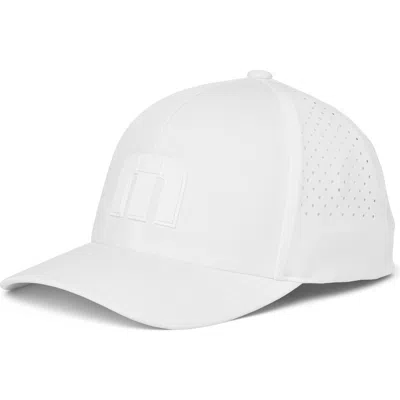 Travismathew Bahamas Tech Snapback Hat In White