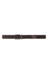 Travismathew Bank's Closed 2.0 Woven Belt In Coffee