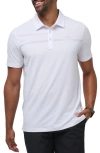 Travismathew Bay Break Chest Stripe Polo In White