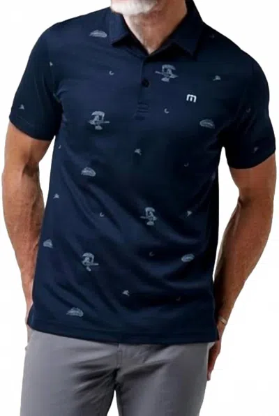 Travismathew Beach Creature Shirt In Total Eclipse In Blue