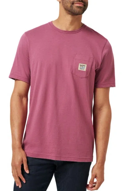 Travismathew Beach Logo Patch Pocket T-shirt In Purple