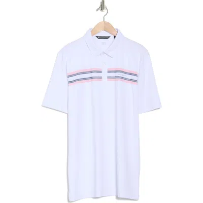Travismathew Beach Way Stripe Polo In White