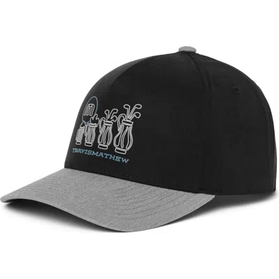 Travismathew Beerly Beloved Snapback Baseball Cap In Black
