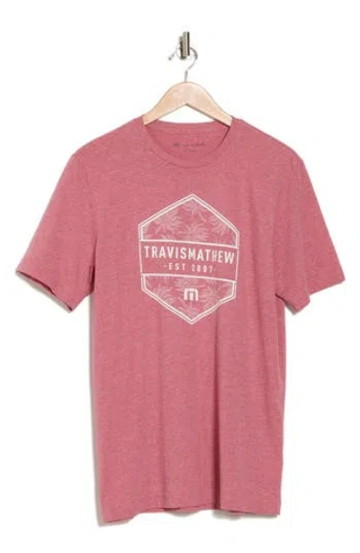 Travismathew Better Than Here Graphic T-shirt In Heather Earth Red