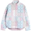 Travismathew Bold & Bloom Quilted Shirt Jacket In Mauve Shadows Multi