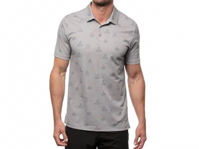 Travismathew Bricktown Polo Shirt In Heather Quiet Shade In Gray