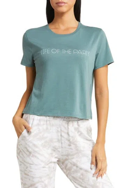 Travismathew Buenos Aires Cotton Stretch Jersey Graphic T-shirt In North Atlantic