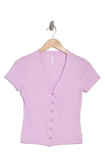 Travismathew Butterfly Beach Performance Rib Top In Orchid Bouquet