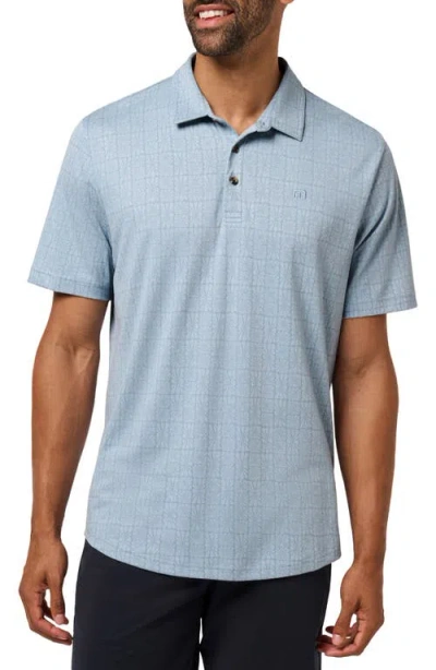Travismathew Cabana Floral Jacquard Polo In Black