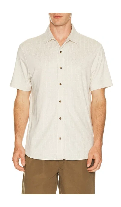 Travismathew Cabana Jacquard Shirt In Neutral