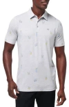 Travismathew Call The Shots Polo In Heather Light Grey