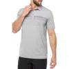 Travismathew Captain's Table Stripe Piqué Polo In Heather Med Grey