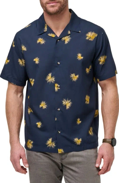 Travismathew Casino Holiday Camp Shirt In Total Eclipse