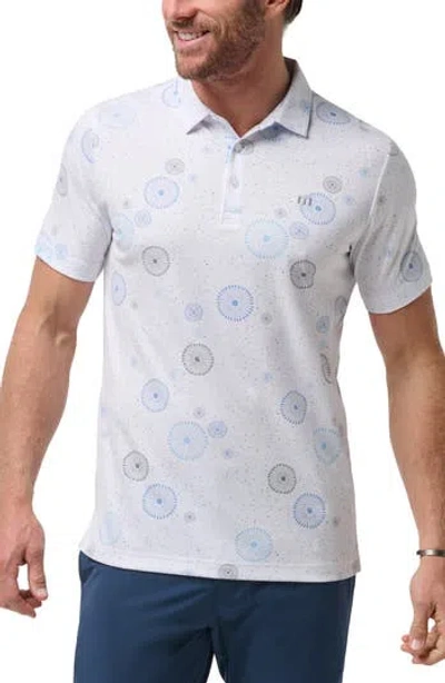 Travismathew Caught Inside Medallion Print Polo In White