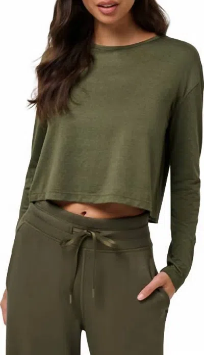 Travismathew Celestia Long Sleeve Top In Grape Leaf In Green