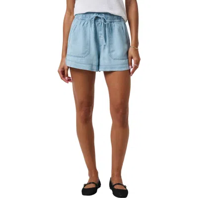 Travismathew Chambray Drawstring Shorts In Blue