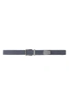 Travismathew Cheers 2.0 Woven Elastic Belt In Dark Blue/dark Grey
