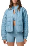 Travismathew City Edge Quilted Jacket In Smoke Blue Multi