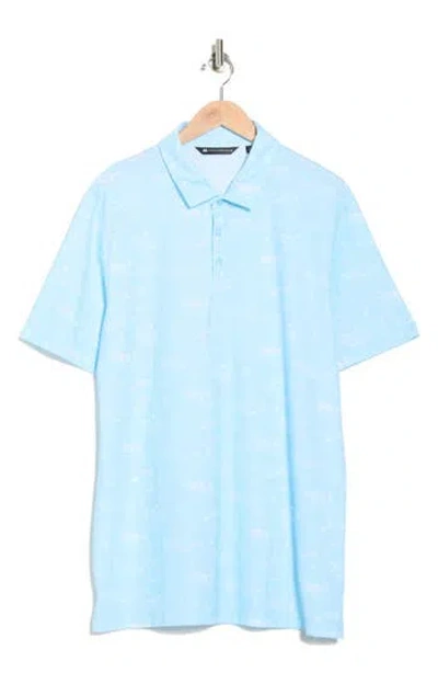 Travismathew City Featherweight Polo In Blue