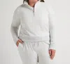 Travismathew Cloud 1/2 Zip Pullover In Heather Light Grey In Gray