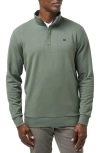Travismathew Cloud 2.0 Quarter Zip Pullover In Green