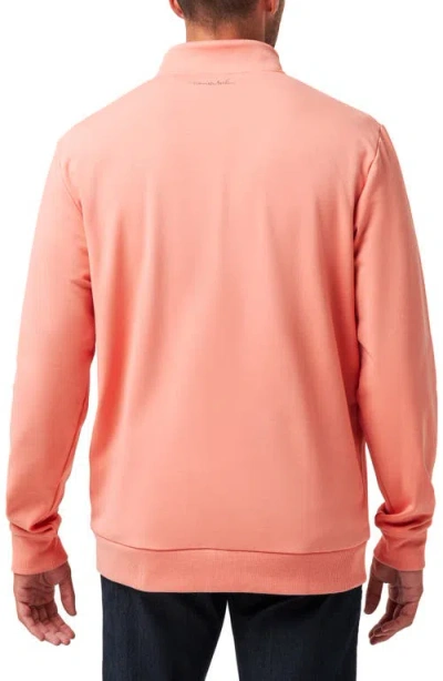 Travismathew Cloud 2.0 Quarter Zip Pullover In Terra Cotta