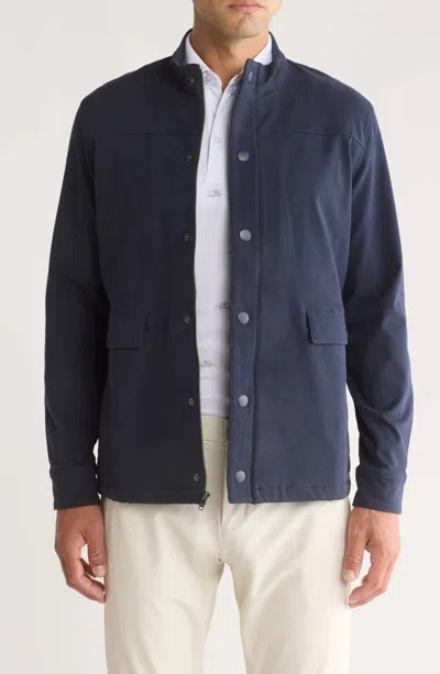 Travismathew Cloud Denim Full Zip Jacket In Blue Nights