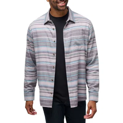 Travismathew Cloud Flannel Button-up Shirt In Elderberry/plum