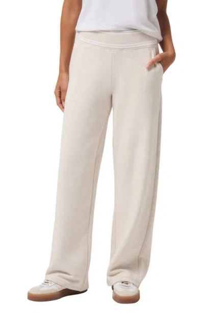 Travismathew Cloud Fleece Clubside Wide Leg Pants In Neutral