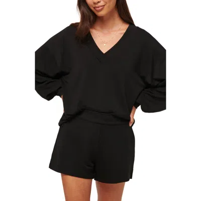 Travismathew Cloud French Terry Pullover Sweatshirt In Black