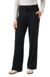Travismathew Cloud French Terry Wide Leg Pants In Black