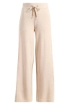Travismathew Cloud French Terry Wide Leg Pants In Heather Natural
