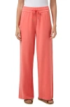 Travismathew Cloud French Terry Wide Leg Pants In Heather Porcelain Rose